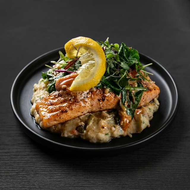 Stuffed Salmon & Shrimp.