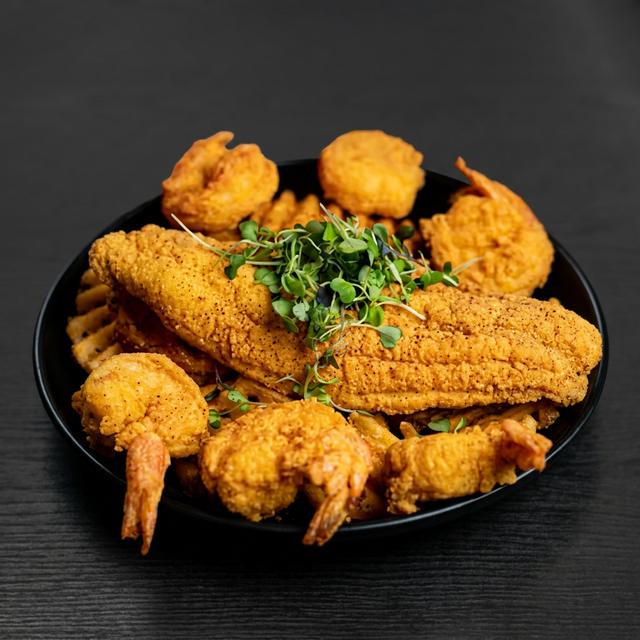 Fried Seafood Platter.